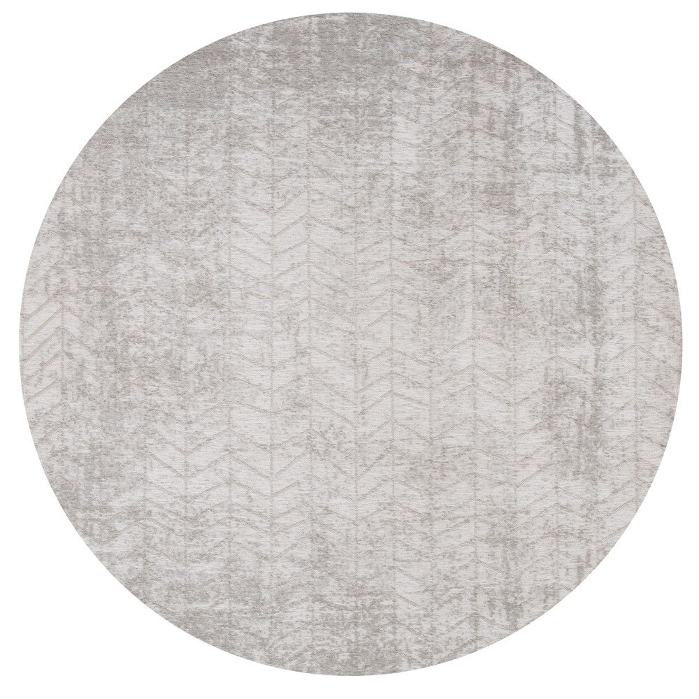 Louis De Poortere Mad Men Jacobs Ladder 8929 Circle Rug in White Plains